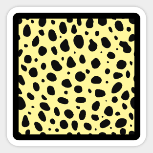 Light Yellow and Black Cheetah Print Animal Print Sticker